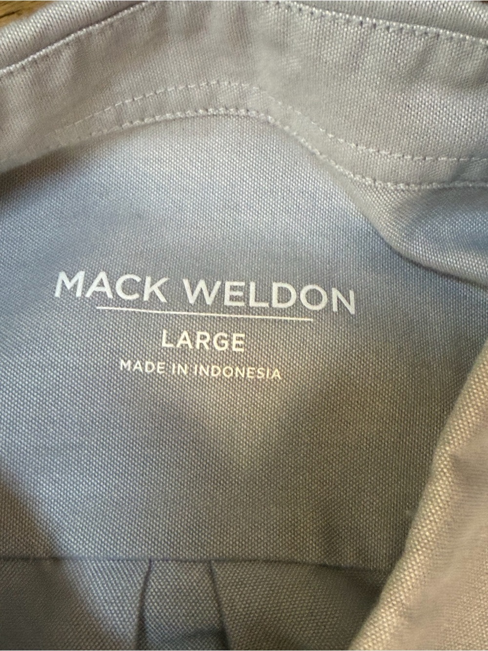 Mack Weldon Men’s Large Gray Long Sleeve Button Down Shirt